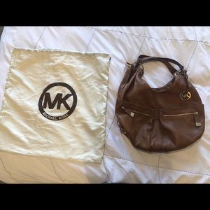 Michael Kors brown leather handbag